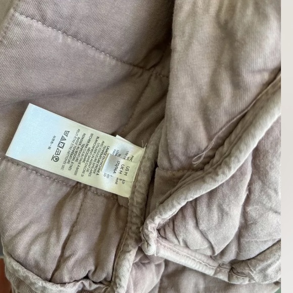 Free People Quilted Dolman Knit Jacket M Misty Mauve Pink - Picture 5 of 7